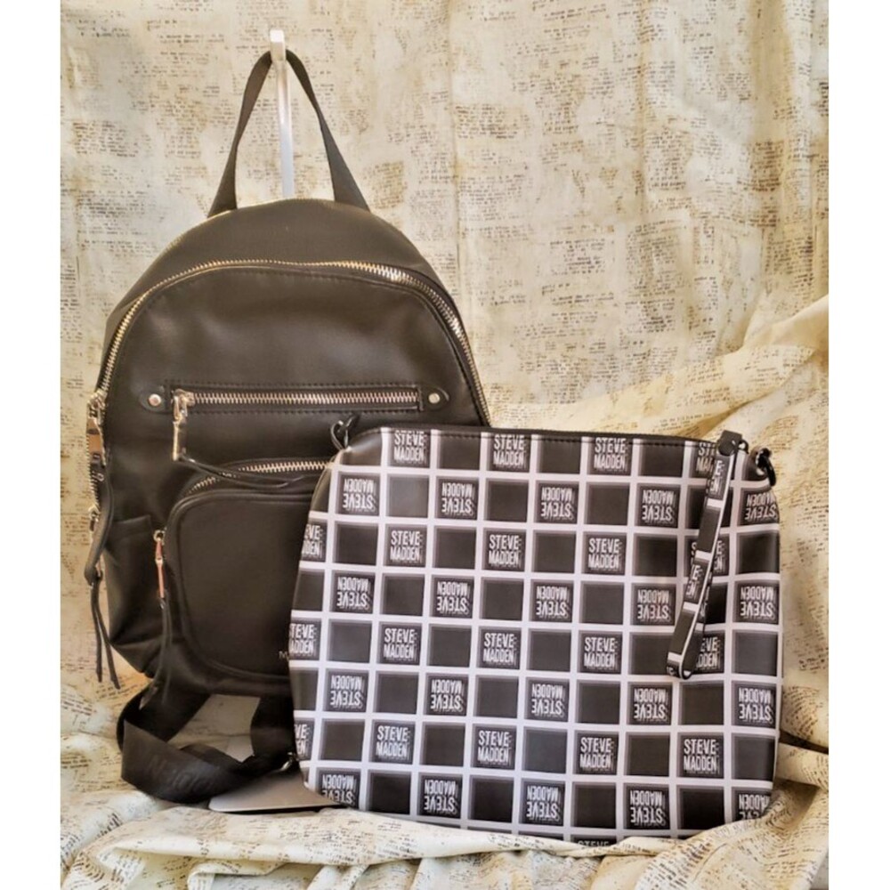 Preowned - Steven Madden Accessory Bag and Madden NYC Polyurethane Backpack EUC